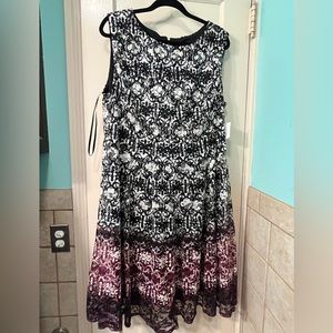 Black and purple lace dress